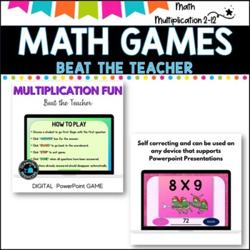 multiplication games 2 - 12 x tables l PowerPoint Game l BEAT THE TEACHER