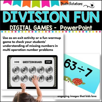 DIVISION GAMES 2 - 12 x tables l PowerPoint Game l BEAT THE TEACHER