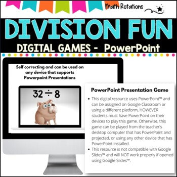 DIVISION GAMES 2 - 12 x tables l PowerPoint Game l BEAT THE TEACHER