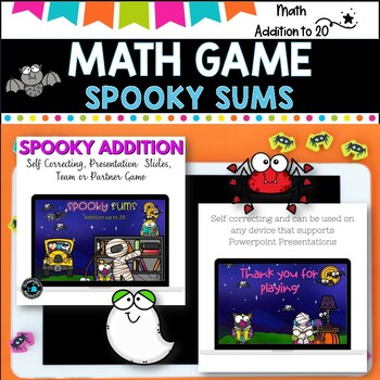 ADDITION FACTS TO 20 l PowerPoint Team Game l Spooky Fun