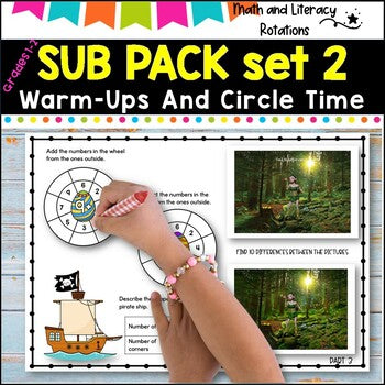 Emergency SUB PACK/PLANS NO PREP December -Literacy and Number -Grades 1-2 SET 3