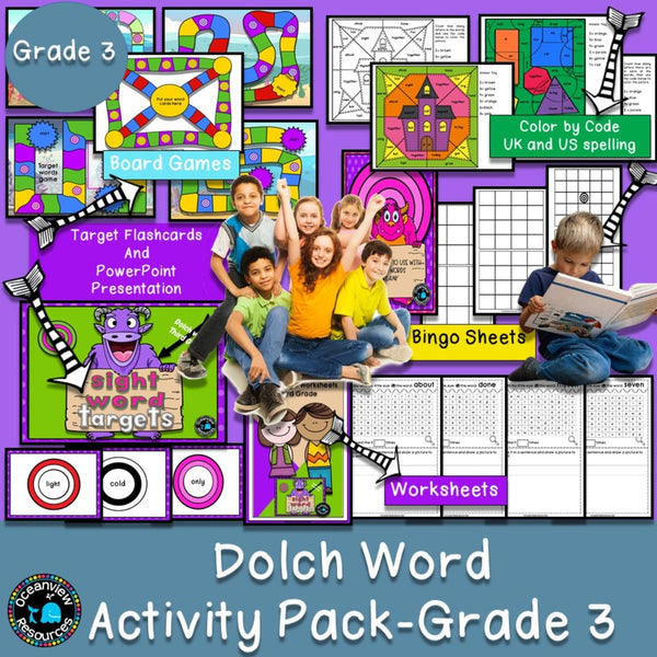 Dolch word Activity Pack-Grade 3 - Oceanview Education and Teaching Supplies 