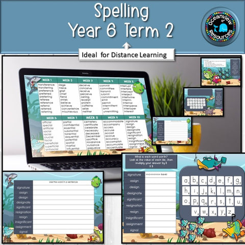 Year 6 Term 2 Spelling- Suitable for Distance Learning - Oceanview Education and Teaching Supplies 