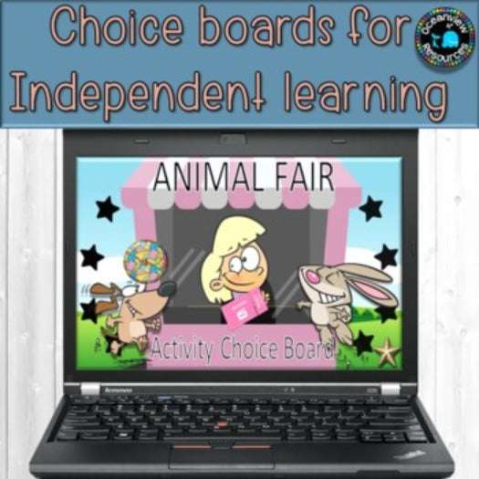 Choice board - ideal for Distance Learning.