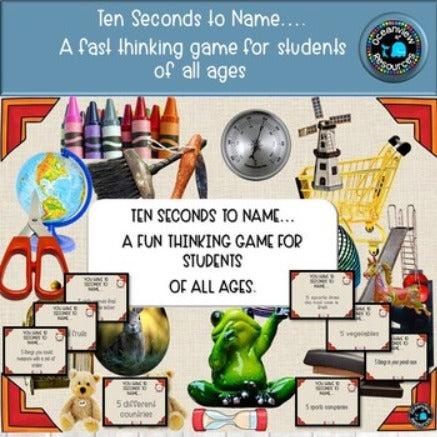 Memory Game-10 seconds to name - Oceanview Education and Teaching Supplies 