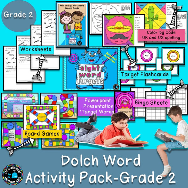 Dolch word Activity Pack-Grade 2 - Oceanview Education and Teaching Supplies 