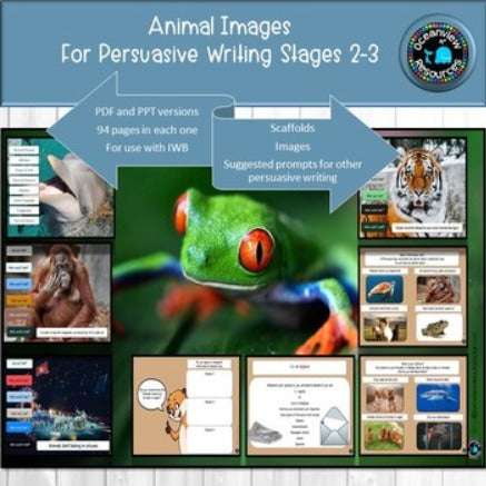 Visual Rhetoric For Animals Animal Pictures for Persuasive l Opinion Writing l Middle grades