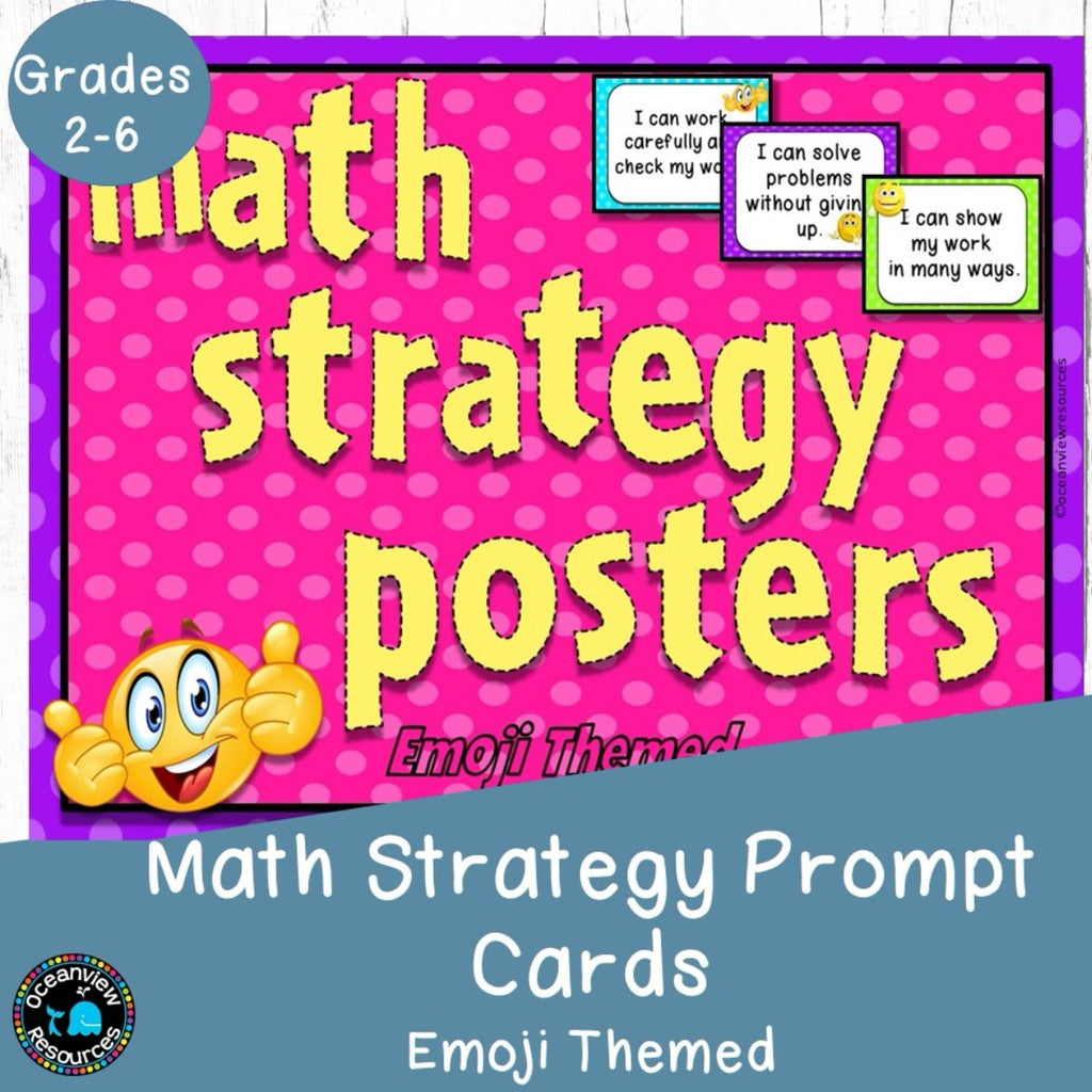 Math Strategy Posters l Positive Mindset l What I can do if I get stuc