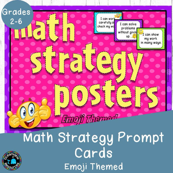 Math Strategy Posters -Positive Mindset - Oceanview Education and Teaching Supplies 