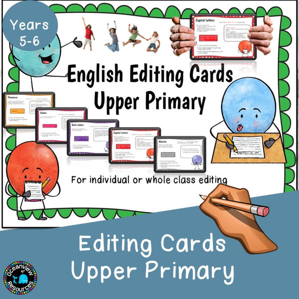 Writing Editing Cards- Upper Primary - Oceanview Education and Teaching Supplies 